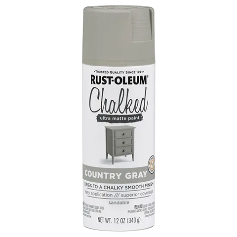 12 OZ Chalked Paint Ultra Matte Spray Paint - Country Grey