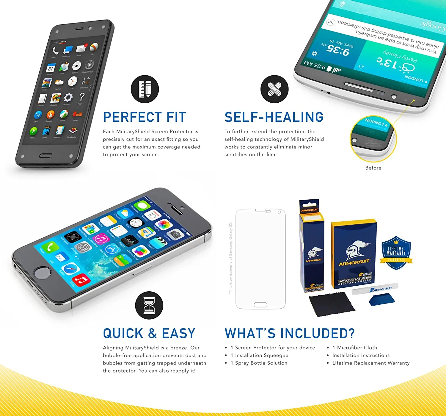 [2 Pack] Alcatel A7 XL Matte Case Friendly Screen Protector