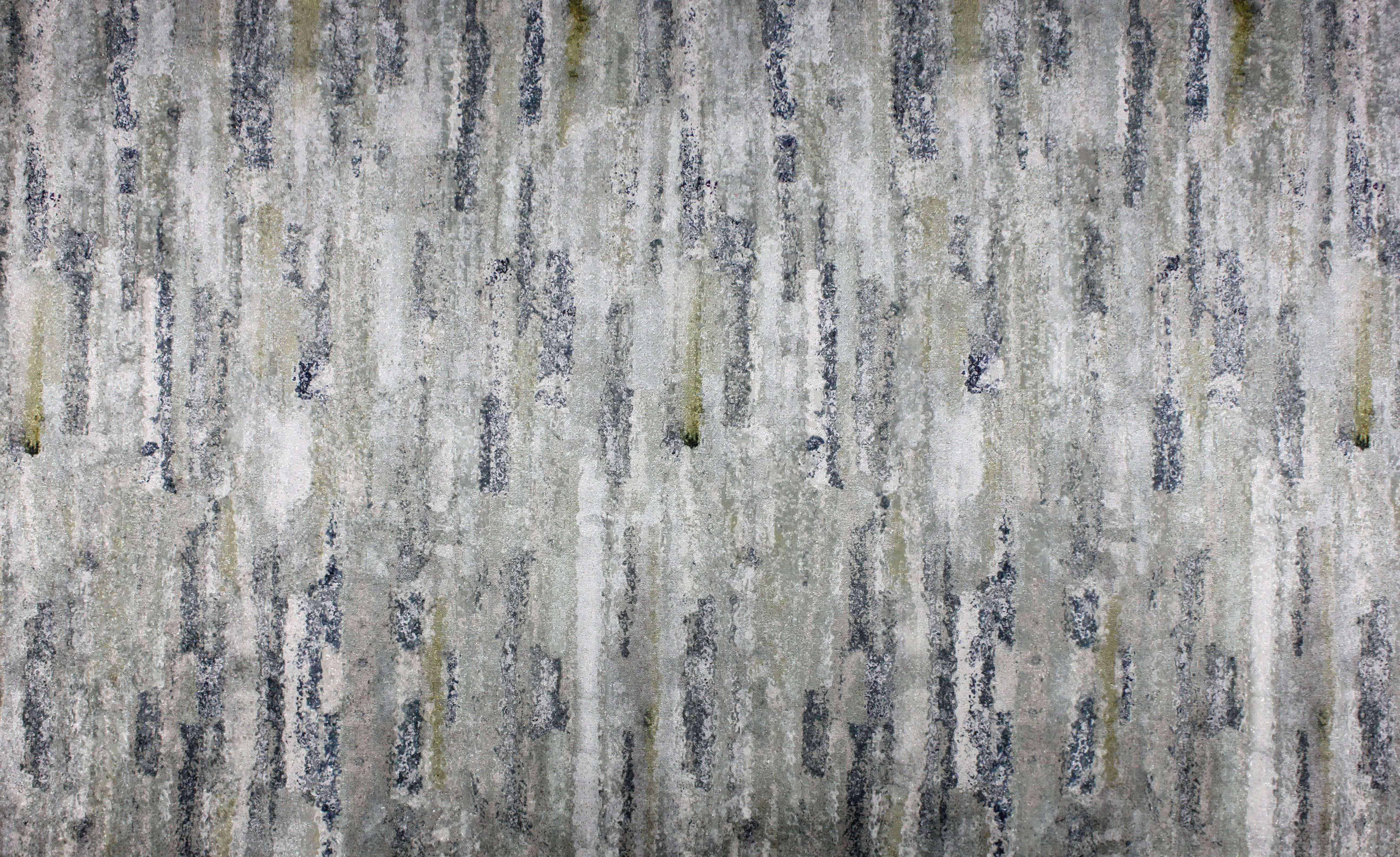 Aura Grey Natural Printed Velvet Fabric