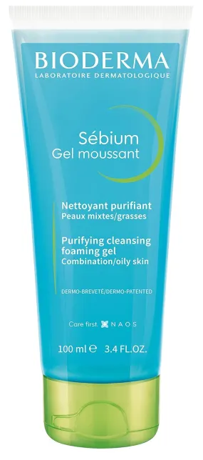 Bioderma Sebium Gel Moussant | Purifying Foaming Cleanser for Combination to Oily Skin, 100ml