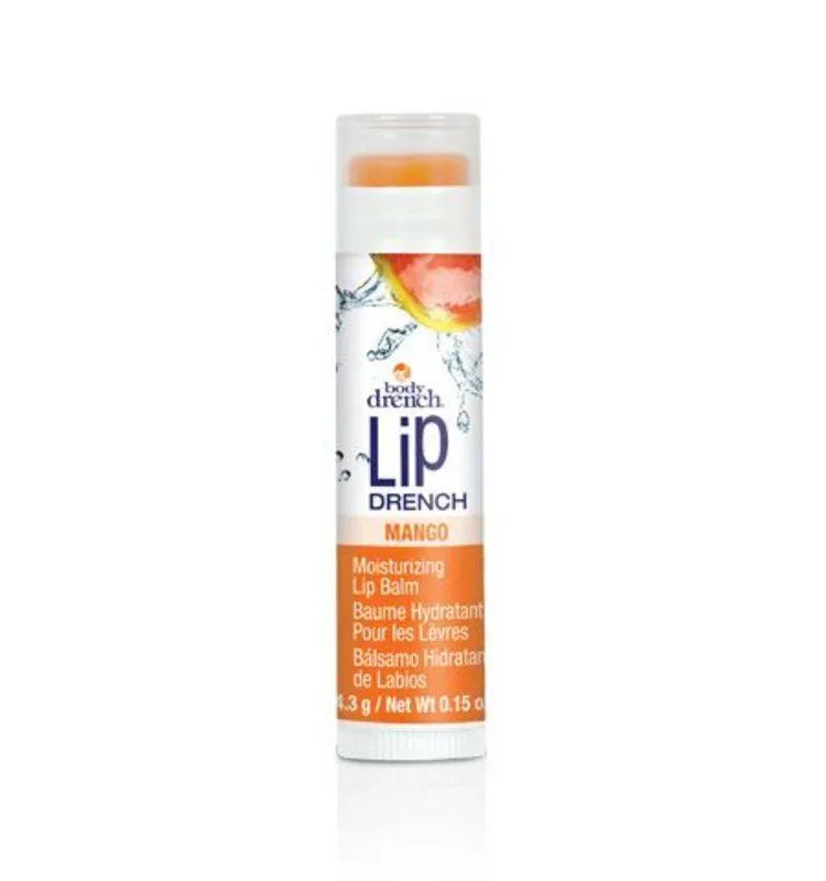 BODY DRENCH LIP DRENCH MOISTURIZING FRUITY LIP BALM MANGO .15 OZ