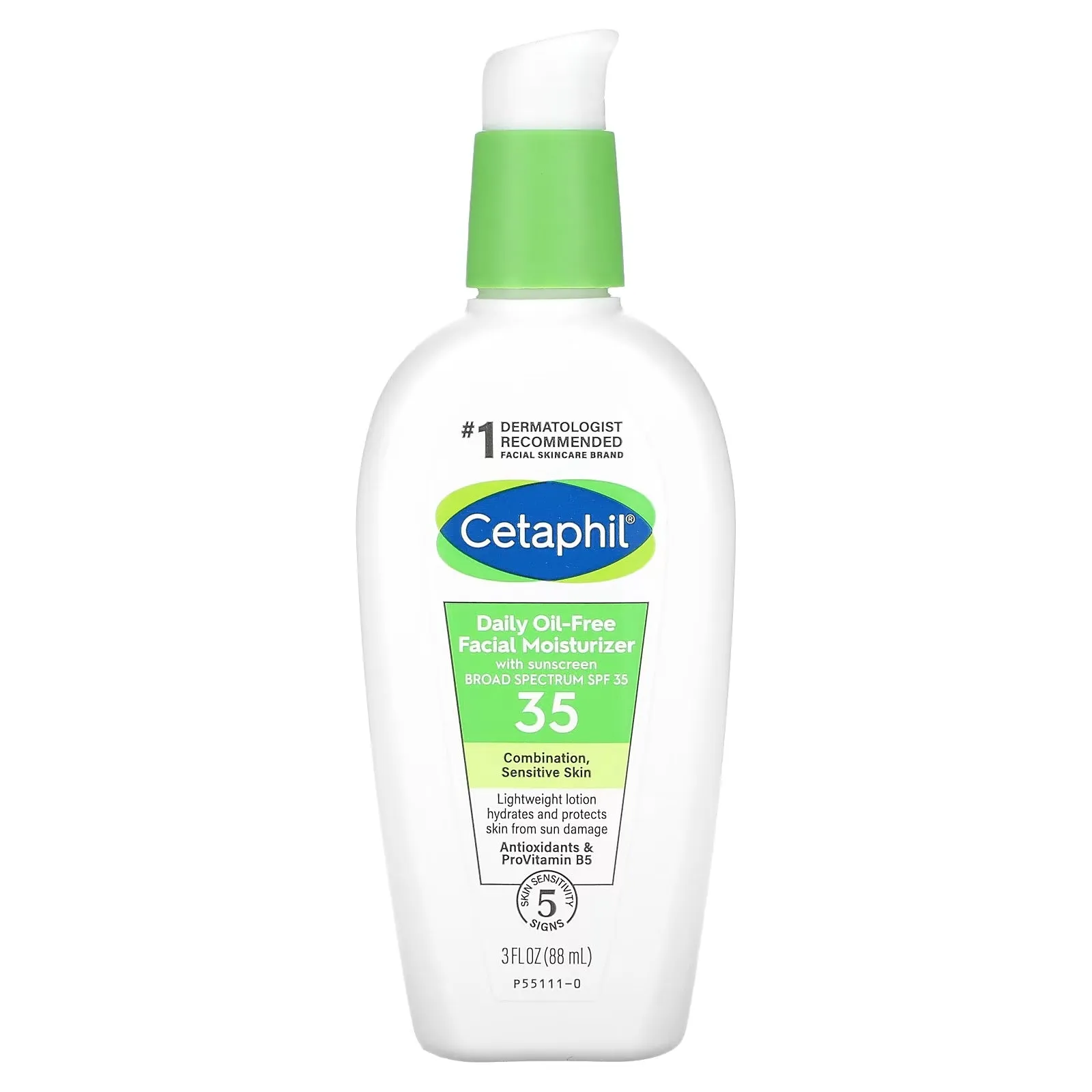 Cetaphil Daily Oil-Free Facial Moisturizer with SPF , SPF 35, 88 ml.