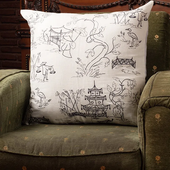 Cotton Twill White Cushion Cover (Pack of 1 Piece)