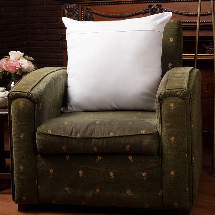 Cotton Twill White Cushion Cover (Pack of 1 Piece)