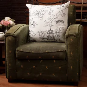 Cotton Twill White Cushion Cover (Pack of 1 Piece)