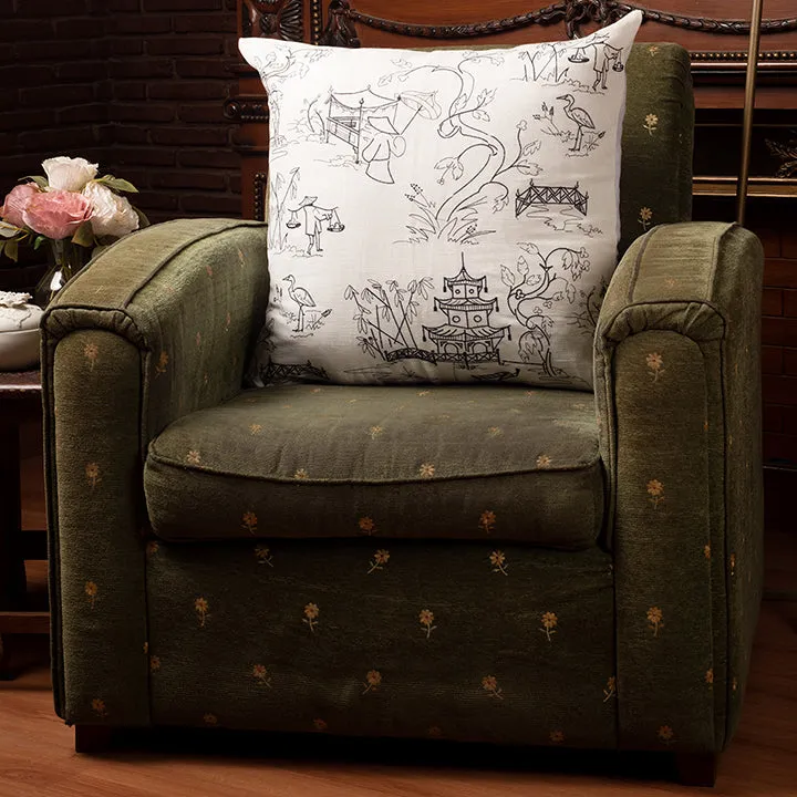 Cotton Twill White Cushion Cover (Pack of 1 Piece)