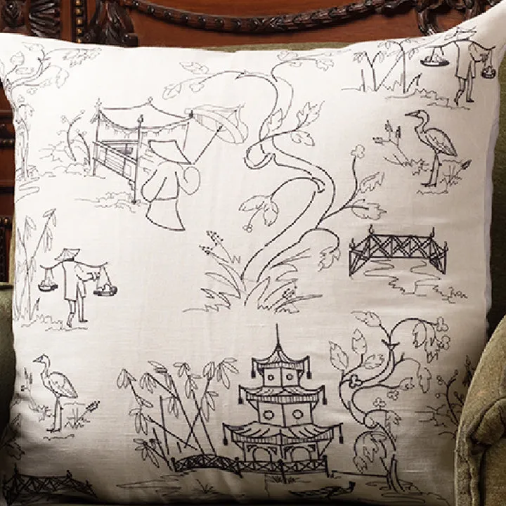 Cotton Twill White Cushion Cover (Pack of 1 Piece)