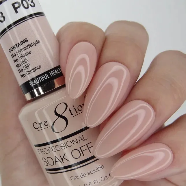 Cre8tion Gel Polish, French Collection, P03, Precious Pink, 0.5oz