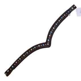 Dressage V Browband in Chocolate - XL