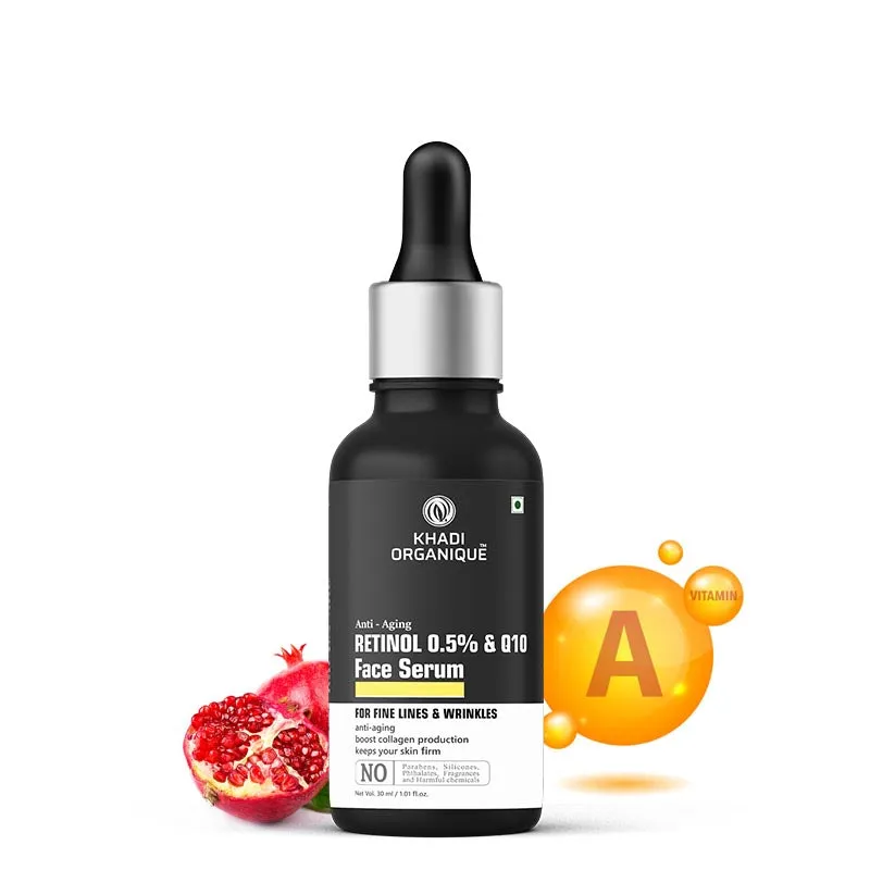 KHADI ORGANIQUE ANTI-AGING FACE SERUM With Retinol 0.5%   Q10 - 30 ml