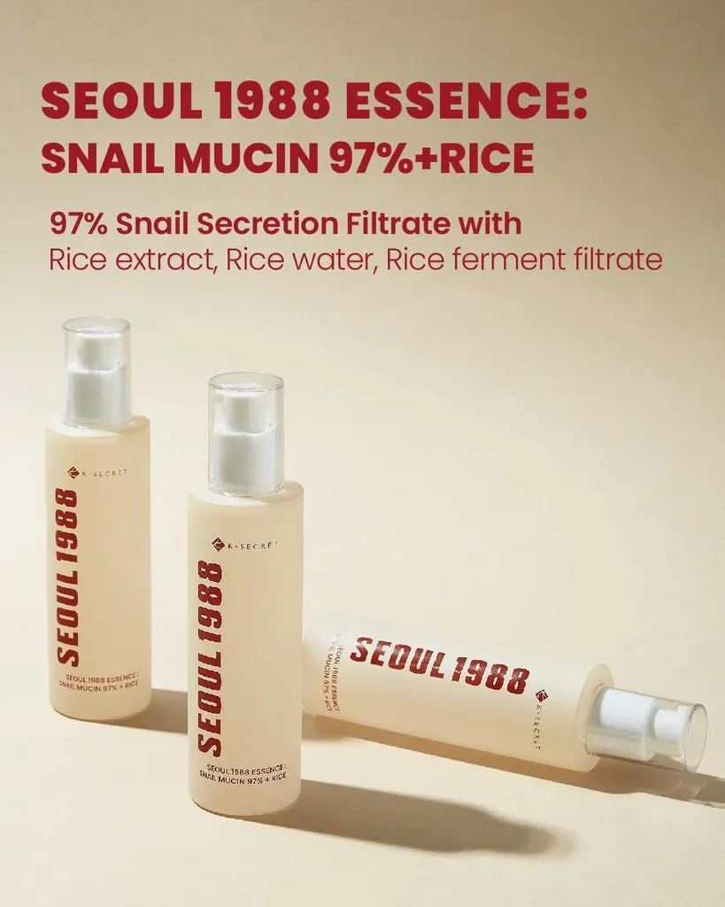 KSecret - Seoul1988 Essence : Snail Mucin 97%   Rice  - 100ml