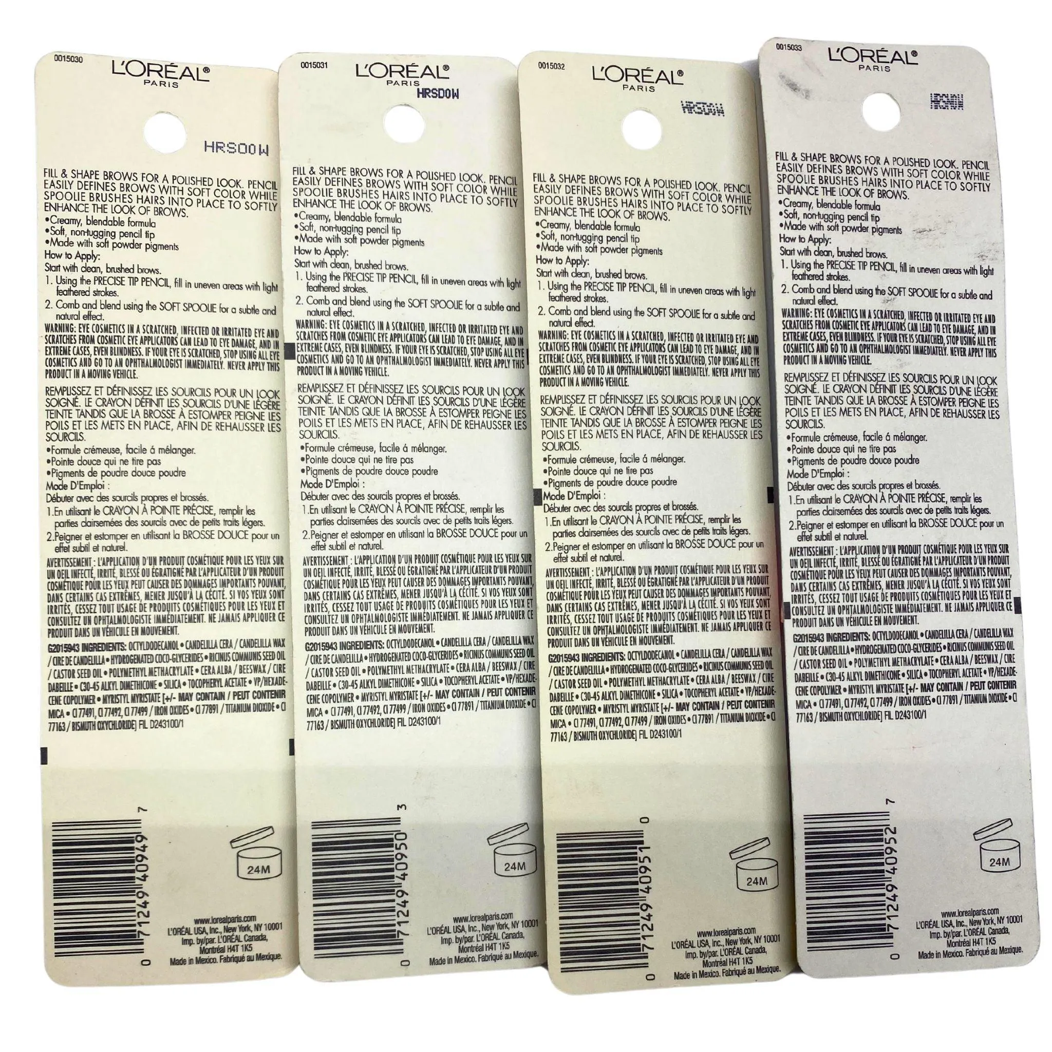L'oreal Age Perfect Brow Pencil Different Shades 0.02 oz / 600 mg (100 Pcs Lot)