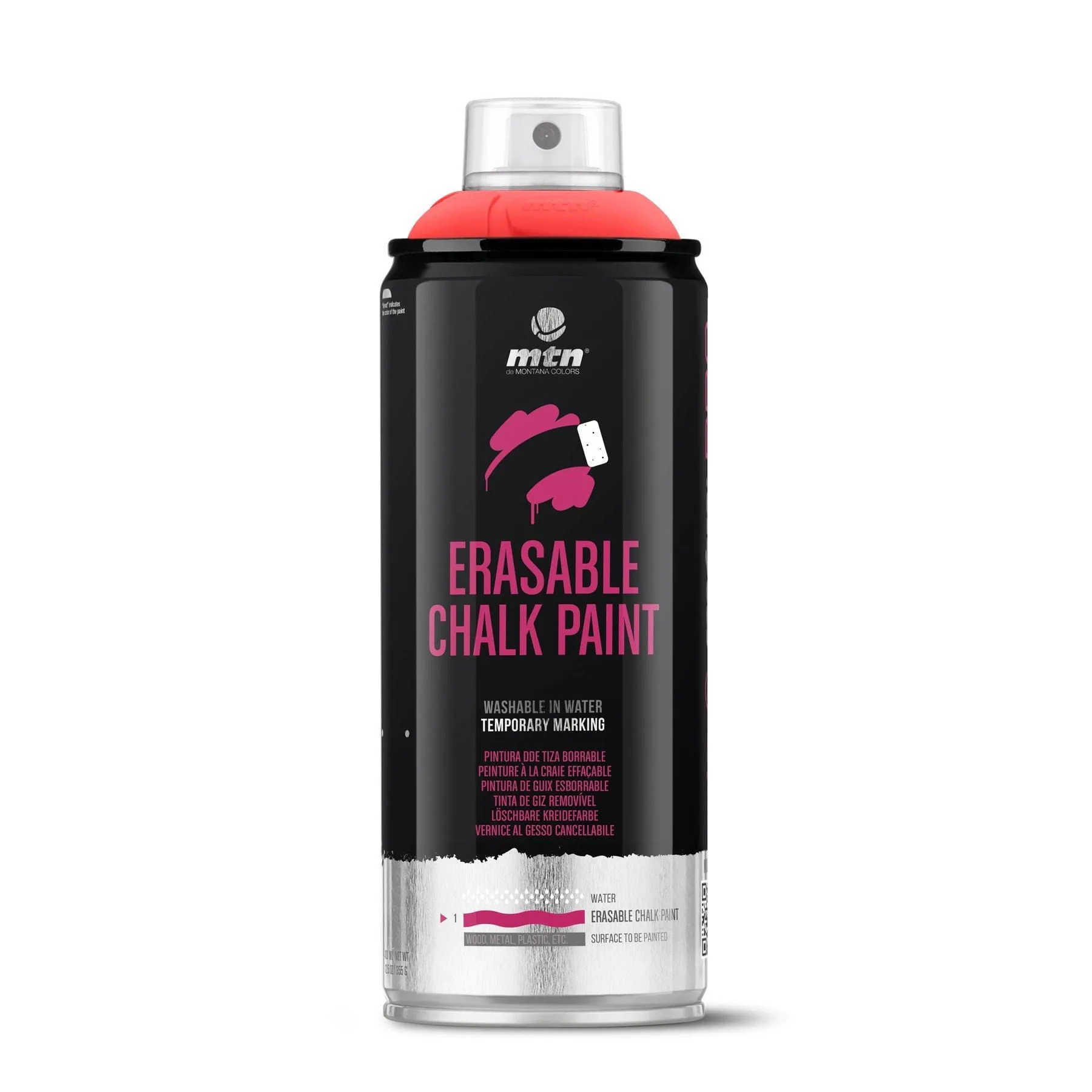 MTN PRO Erasable Chalk Spray Paint 400ml - Magenta