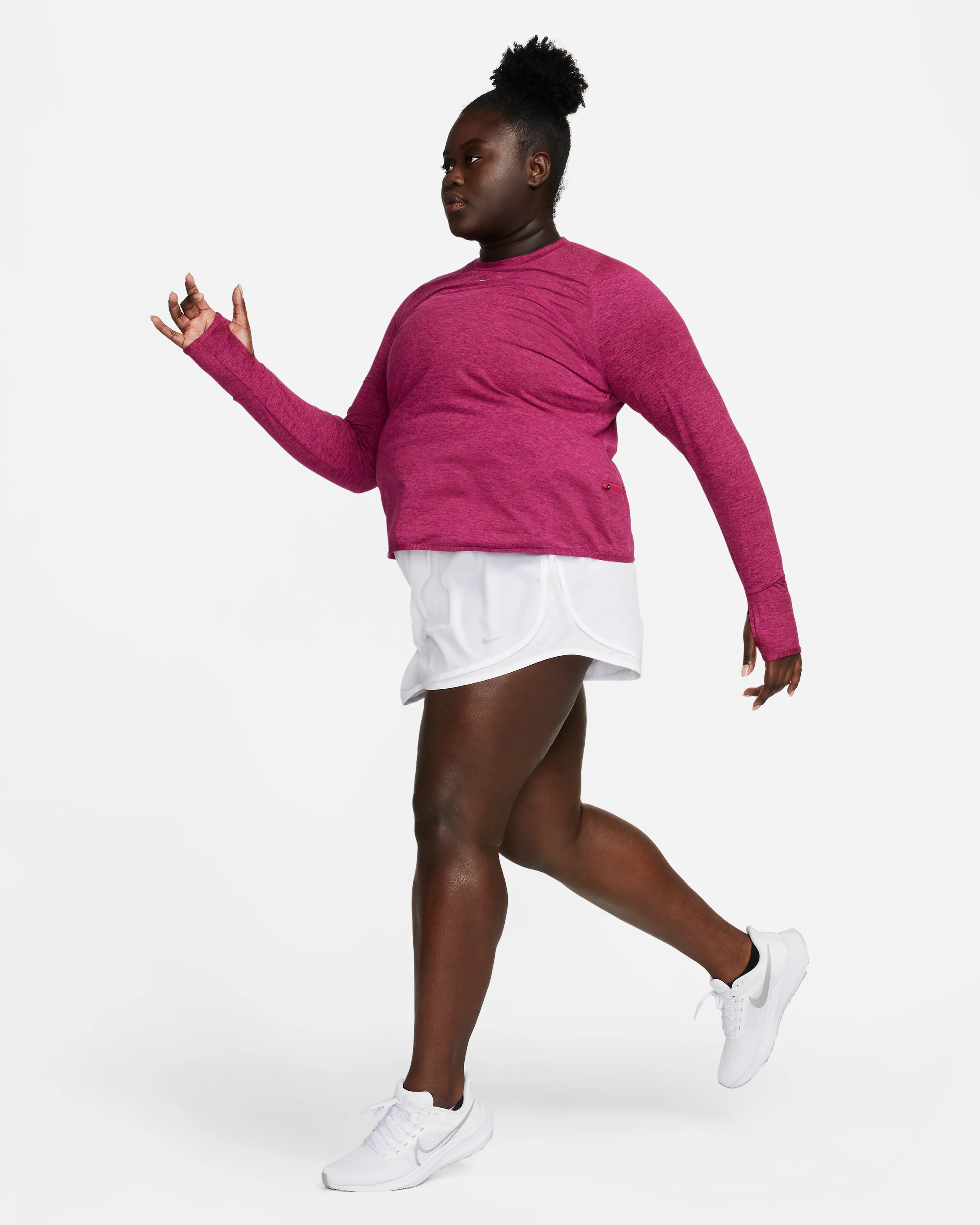 Nike Dri-FIT Swift Element UV-Women's Crew-Neck Running Top (Plus