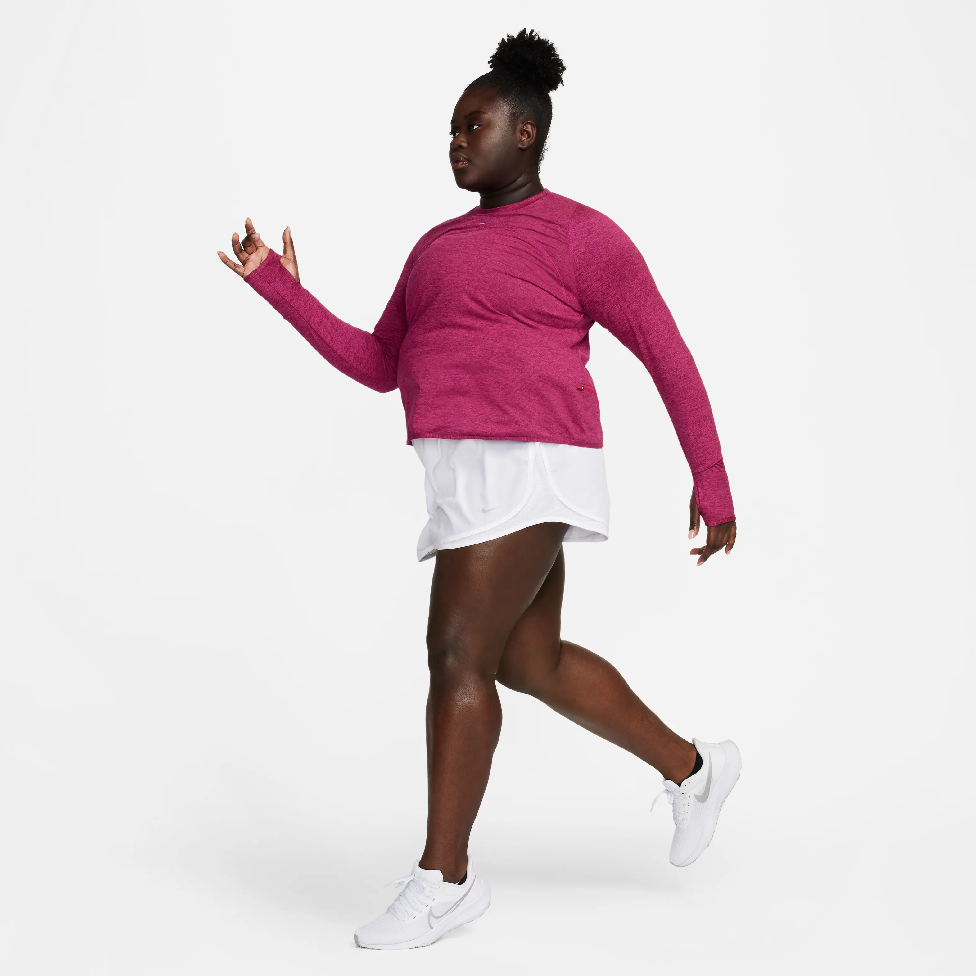 Nike Dri-FIT Swift Element UV-Women's Crew-Neck Running Top (Plus