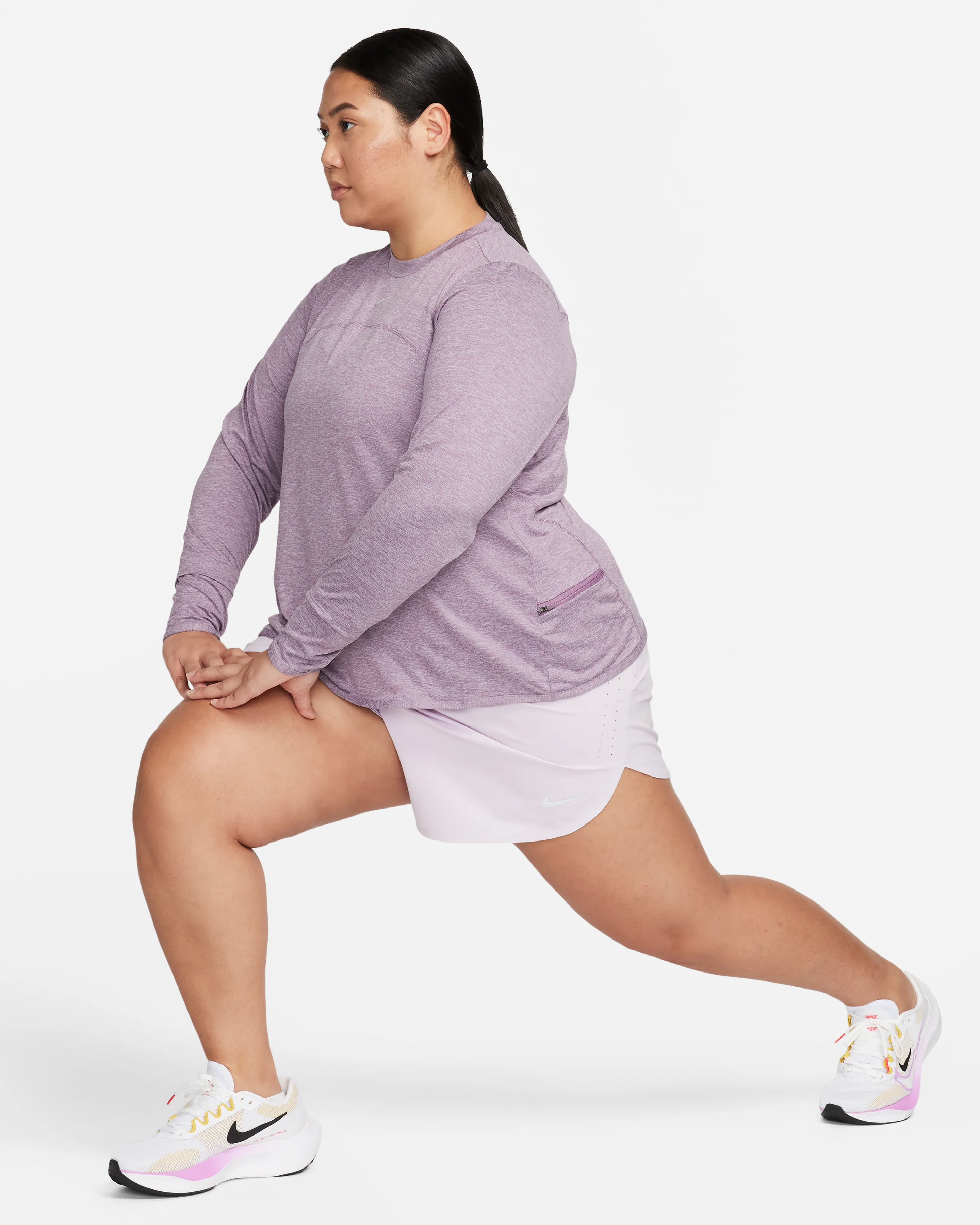 Nike Dri-FIT Swift Element UV-Women's Crew-Neck Running Top (Plus