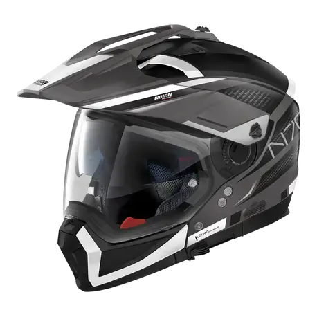 Nolan N70-2 Adventure Earthquake Flat Lava Grey White Motorcycle Helmet