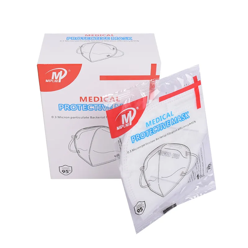 Original4u MIPLNI KN-95 Protective Respirators Protective 5 Layers Face Mask 10 Pack - BFE>