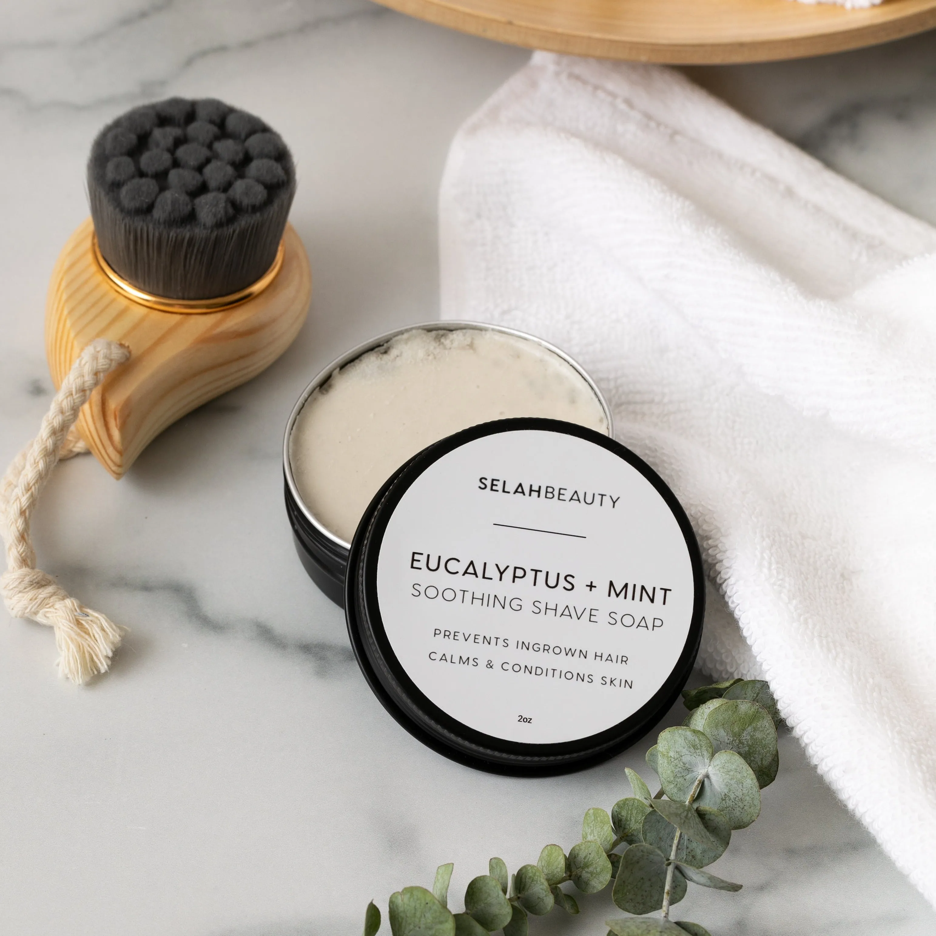 Soothing Shave Soap   Facial Brush
