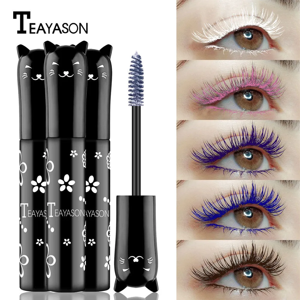 Wholesale color blue purple pink white purple royal blue coffee is not easy to smudge mascara JDC-MA-XuQ001