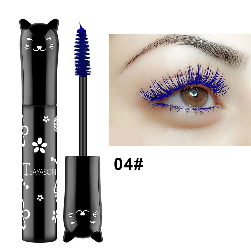 Wholesale color blue purple pink white purple royal blue coffee is not easy to smudge mascara JDC-MA-XuQ001