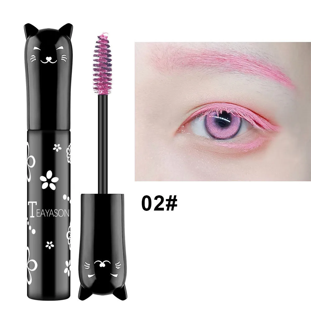Wholesale color blue purple pink white purple royal blue coffee is not easy to smudge mascara JDC-MA-XuQ001