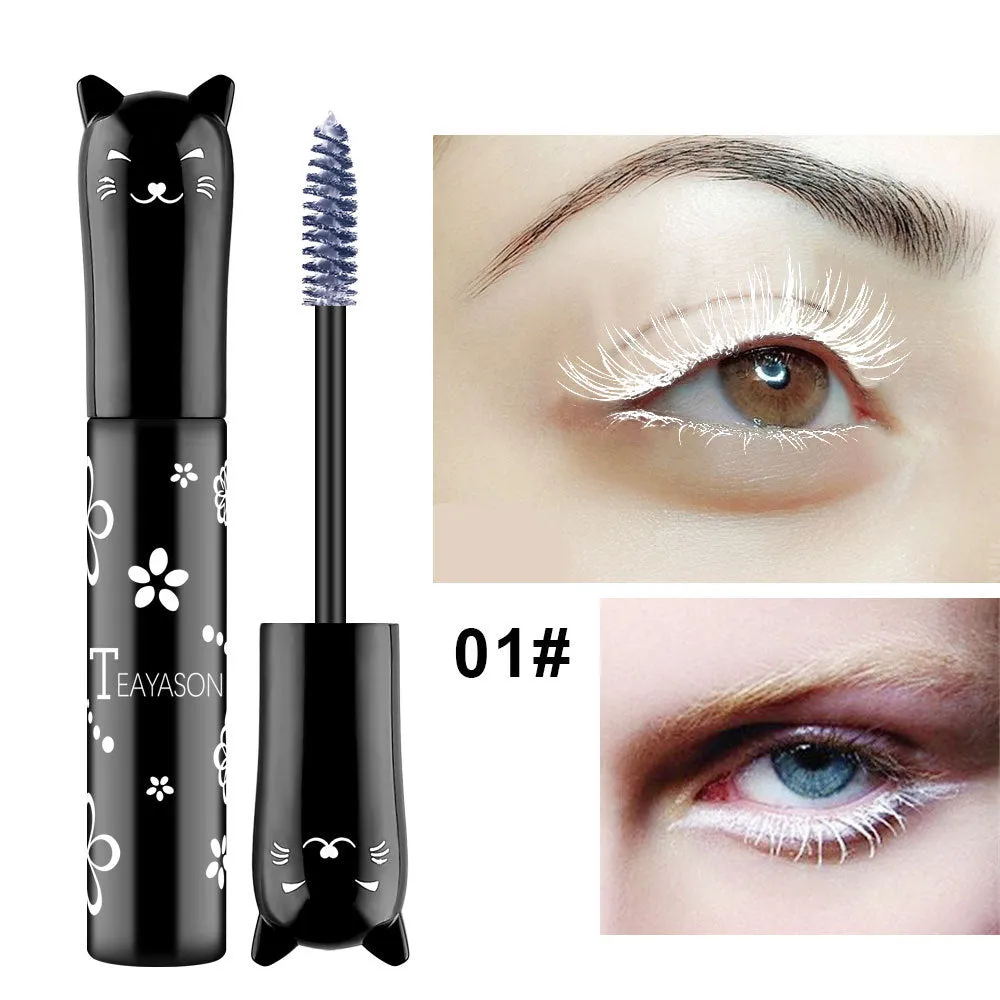 Wholesale color blue purple pink white purple royal blue coffee is not easy to smudge mascara JDC-MA-XuQ001