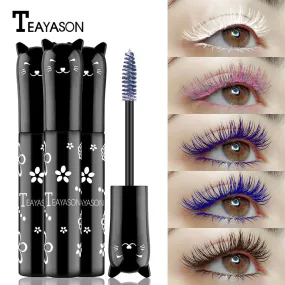Wholesale color blue purple pink white purple royal blue coffee is not easy to smudge mascara JDC-MA-XuQ001