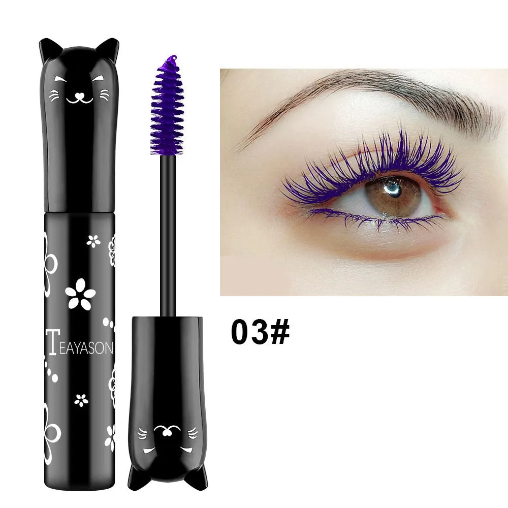 Wholesale color blue purple pink white purple royal blue coffee is not easy to smudge mascara JDC-MA-XuQ001
