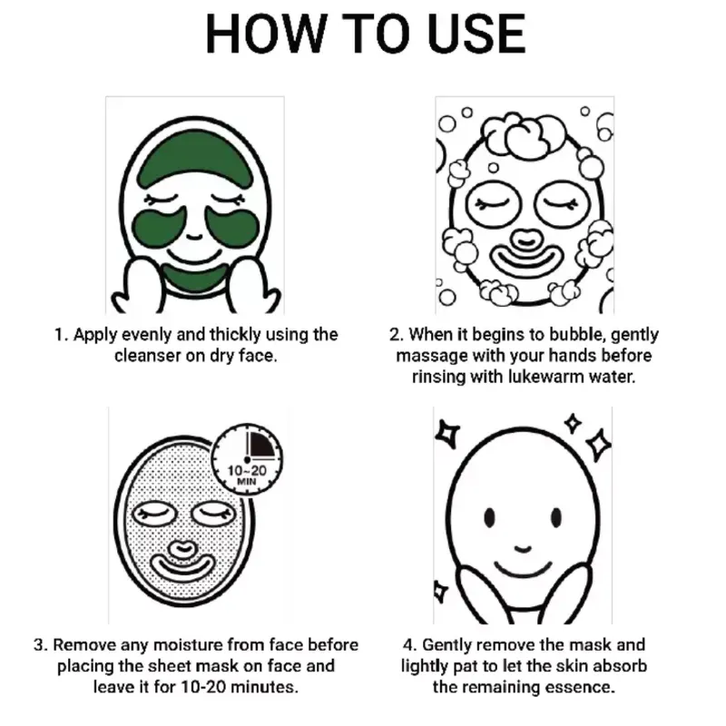 Wonder Bath Super Vegitoks Mask Pack Green, 1pc