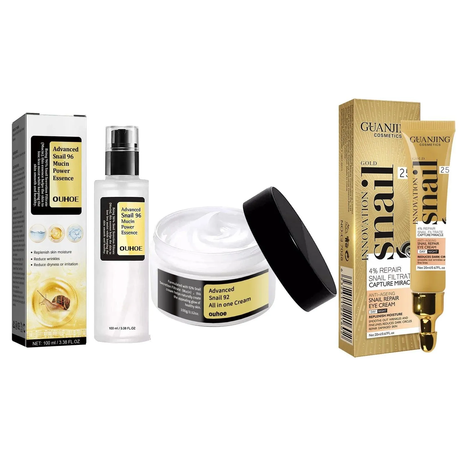 Youthful Glow Anti-Wrinkle Snail Mucin Serum for Skin Rejuvenation and Hydration