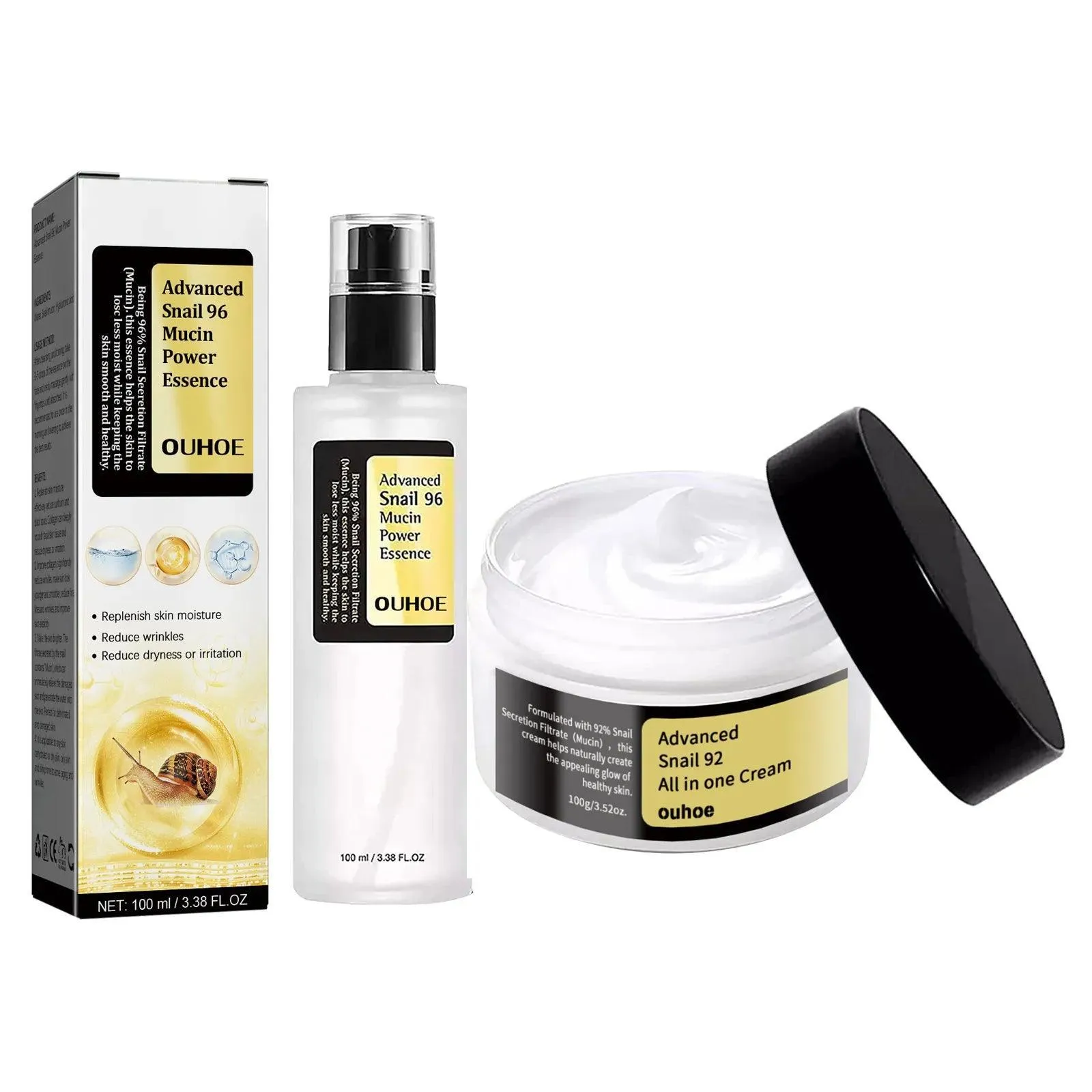 Youthful Glow Anti-Wrinkle Snail Mucin Serum for Skin Rejuvenation and Hydration